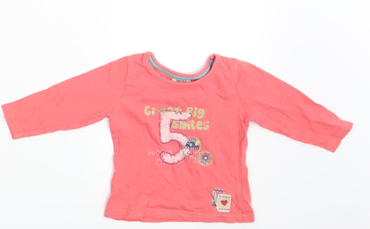 NEXT Girls Pink Basic T-Shirt Size 6-9 Months