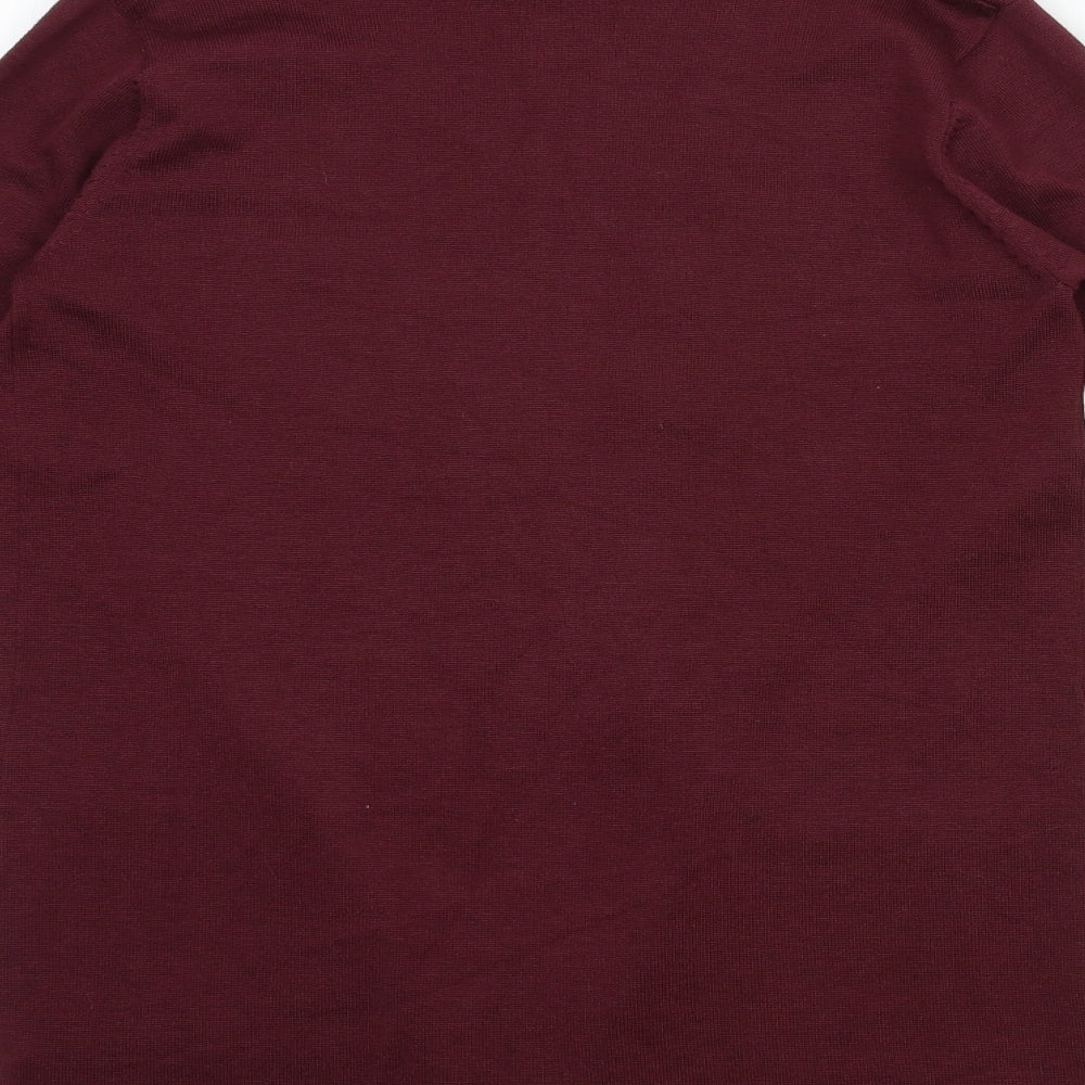 Primark Womens Red Knit Cardigan Jumper Size 6