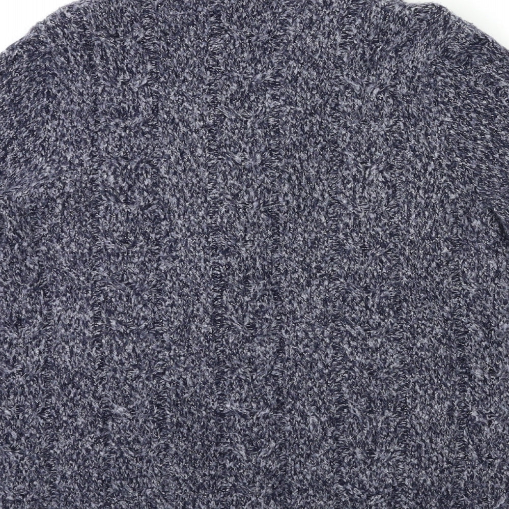 Womens UK Size 10 Maine Blue Cardigan Jumper