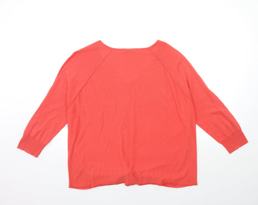 George Womens Pink Knit Pullover Jumper Size 18