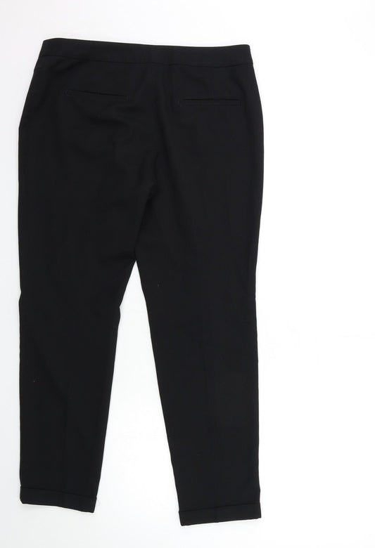 Womens UK Size 12 NEXT Regular Fit Black Trousers