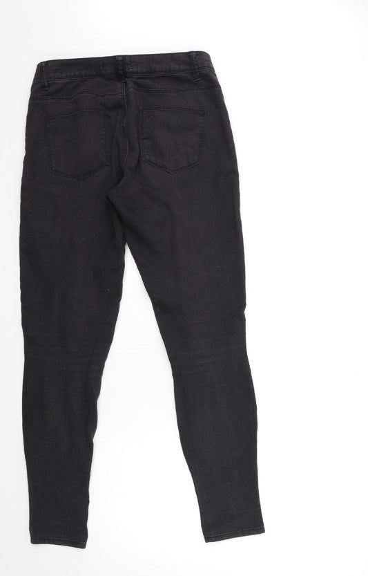 Denim & Co. Womens Grey Denim Skinny Jeans Size 10 L30 in