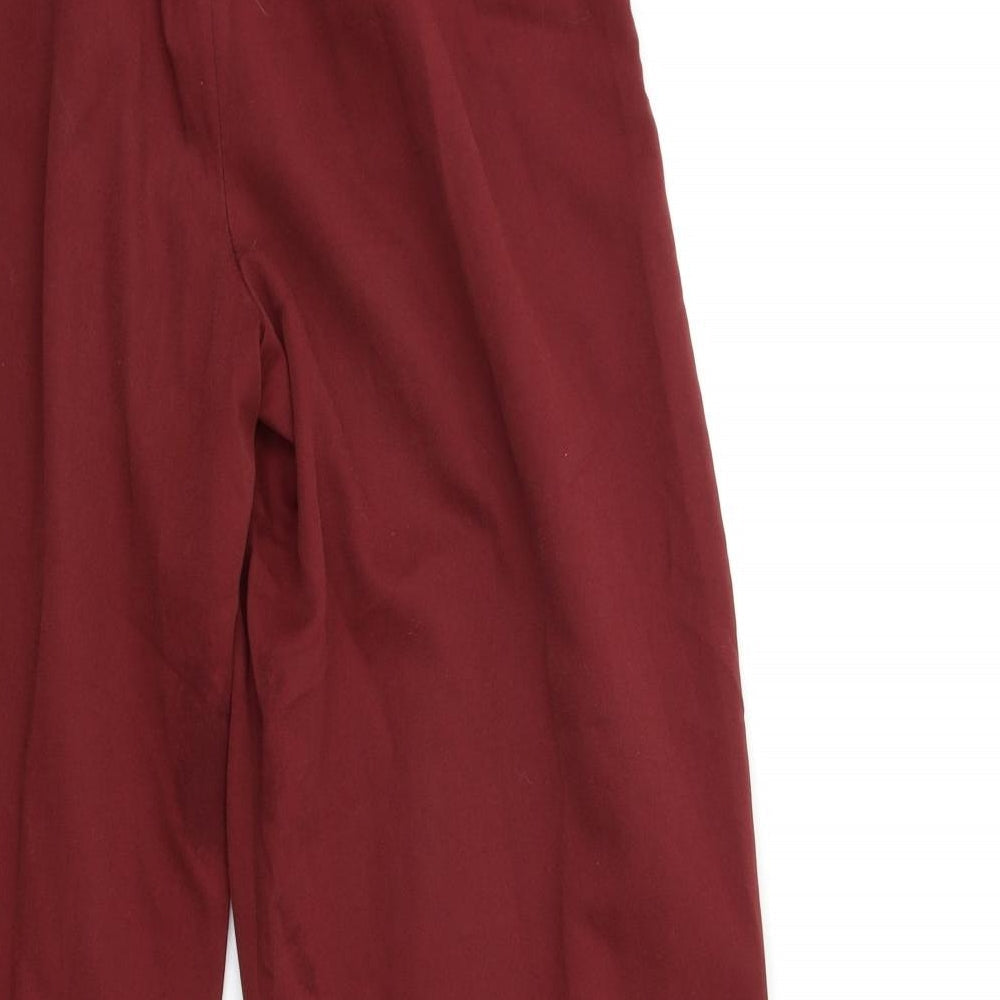 Womens UK Size 23 in Preworn Regular Fit Red Trousers