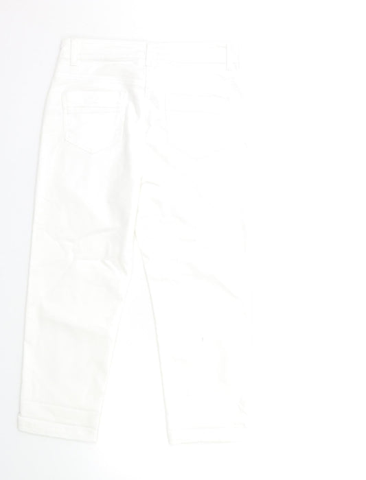 Soon Womens White Denim Cropped Jeans Size 10 L23 in