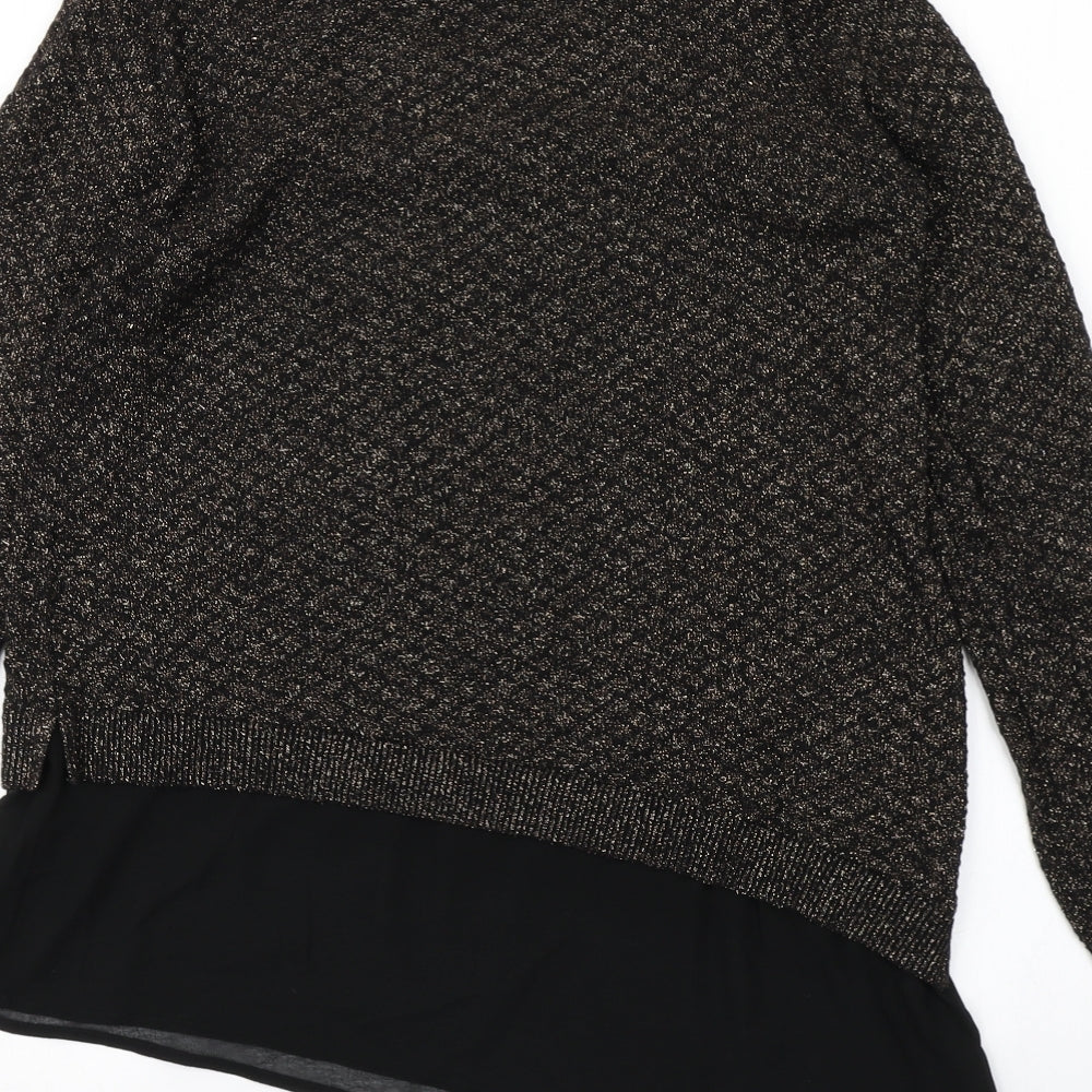Womens UK Size S Oasis Black Pullover Jumper