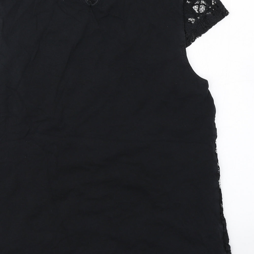 Dorothy Perkins Womens Black Basic T-Shirt Size 12