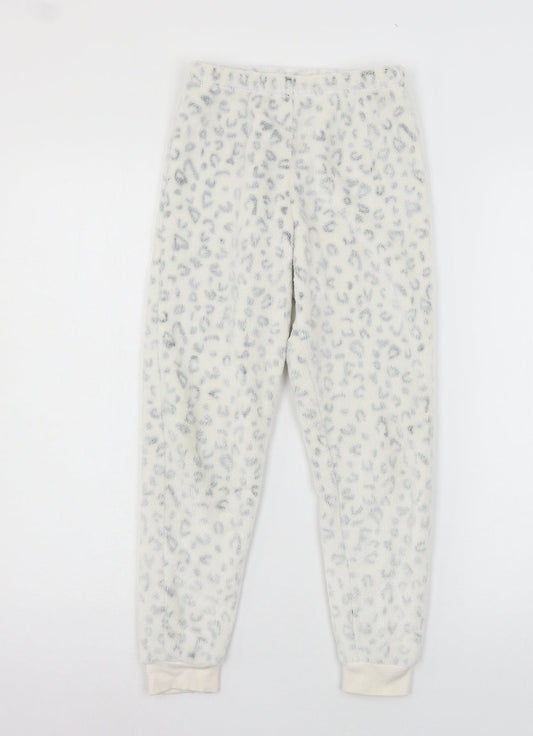George Girls Ivory Animal Print Microfibre Capri Pyjama Pants Size 7-8 Years