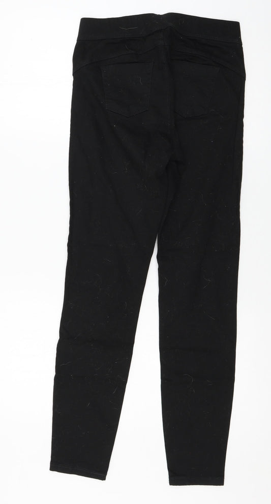 Denim & Co. Womens Black Denim Jegging Jeans Size 8 L28 in