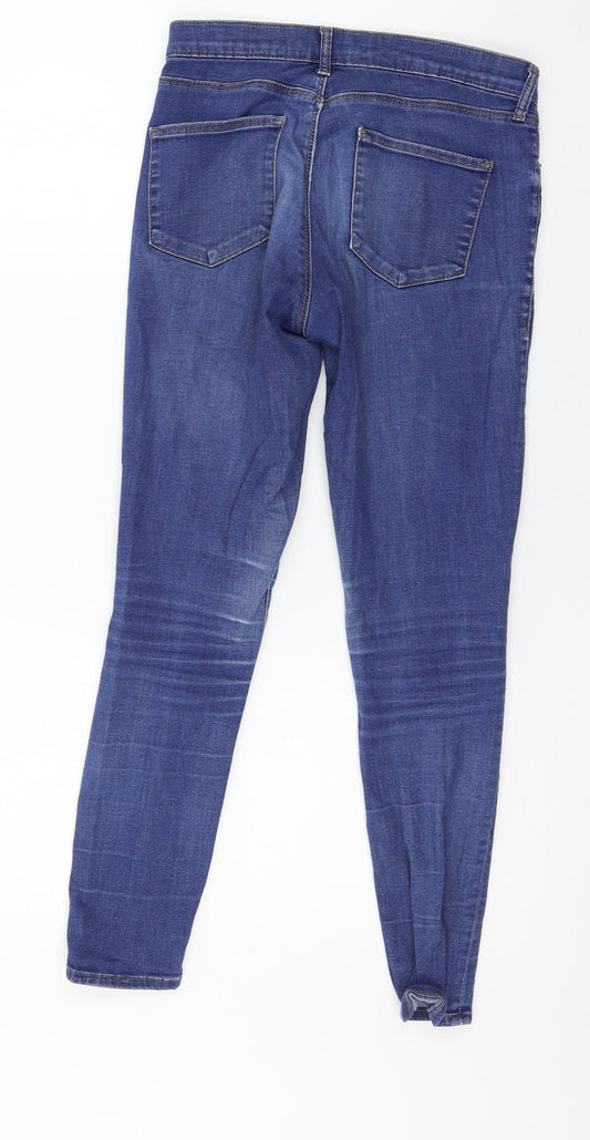 Topshop Womens Blue Denim Skinny Jeans Size 28 in L25 in
