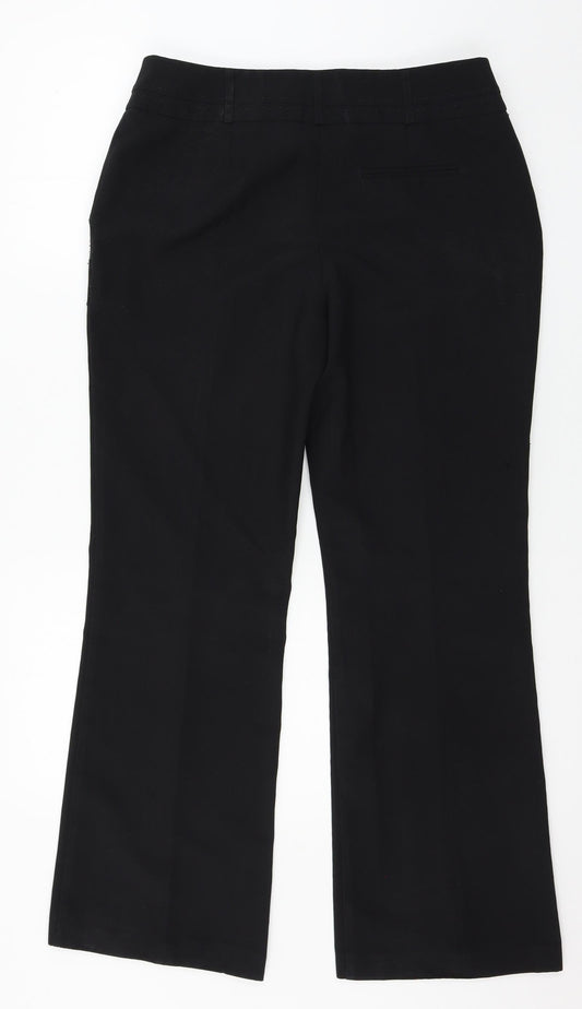 Womens UK Size 12 Atmosphere Regular Fit Black Trousers