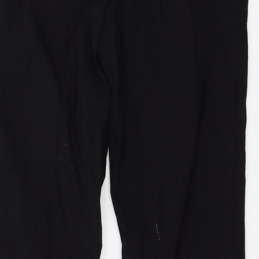 Womens UK Size 10 Papaya Regular Fit Black Trousers