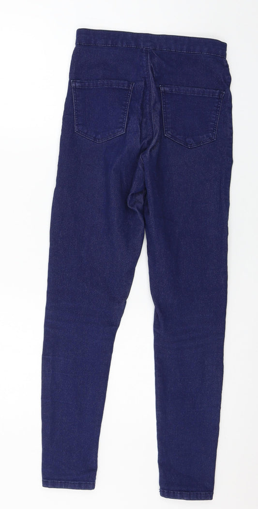 Topshop Womens Blue Denim Skinny Jeans Size 28 in L26 in