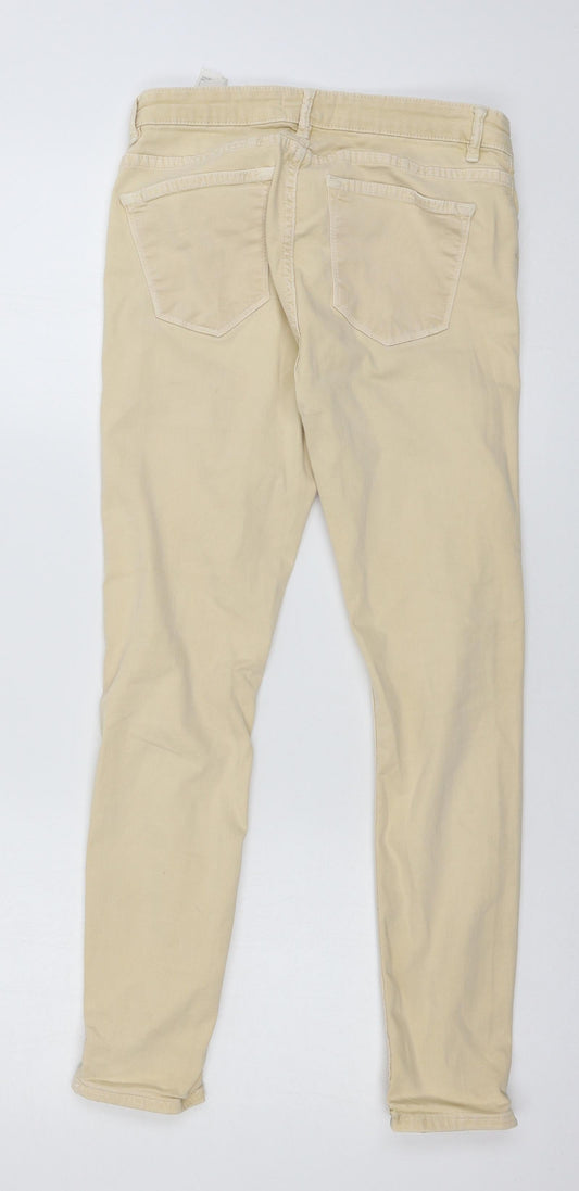 Zara Womens Orange Denim Skinny Jeans Size 10 L26 in