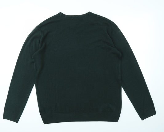 Mens UK Size L Matalan Green Pullover Sweatshirt