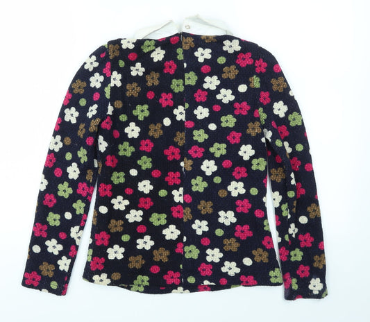 QCXX Womens Multicoloured Floral Pullover Jumper Size M