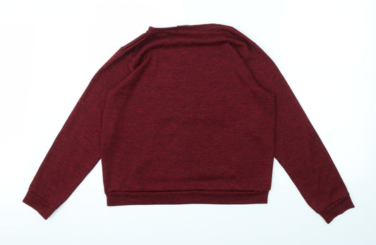 Boohoo Womens Red Pullover Jumper Size L