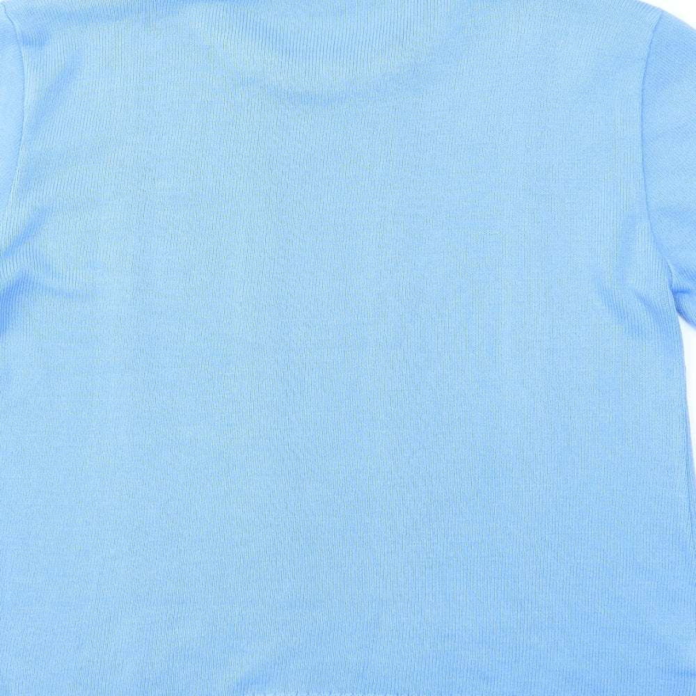 Womens UK Size S Preworn Blue Basic T-Shirt