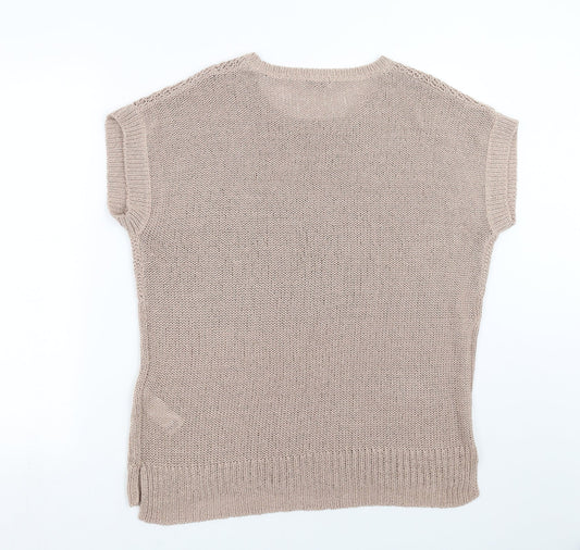 Fairway & Greene Womens Beige Knit Pullover Jumper Size 16