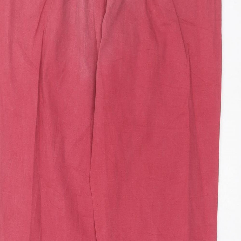 Womens UK Size 8 H&M Regular Fit Chino Pink Trousers