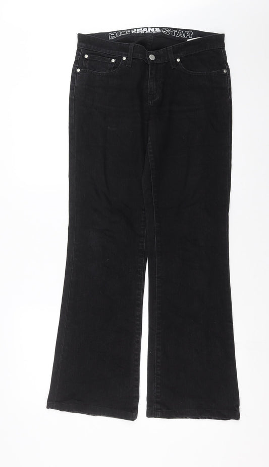 Womens UK Size 32 in BIG STAR Regular Fit Straight Black Jeans
