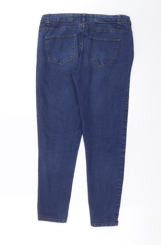 Primark Womens Blue Denim Skinny Jeans Size 30 in L24 in
