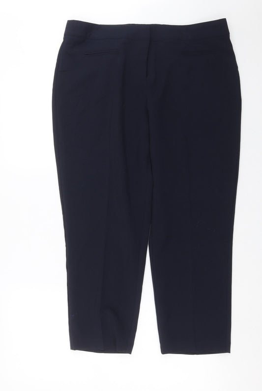 Classic Womens Blue Trousers Size 16 L25 in