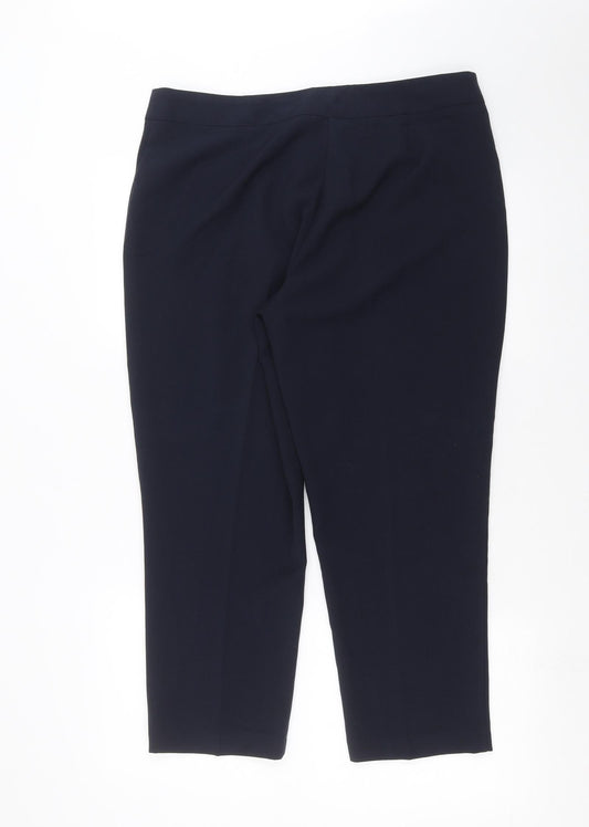 Classic Womens Blue Trousers Size 16 L25 in