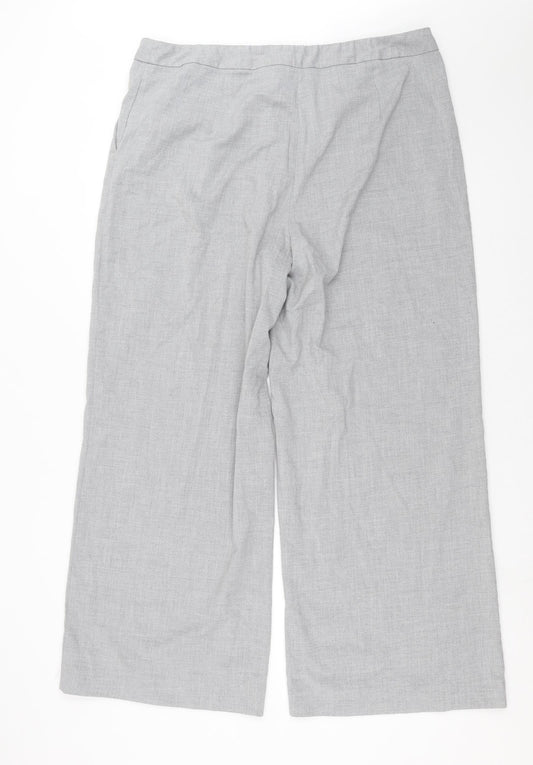 New Look Womens Grey Trousers Size 18 L29 in
