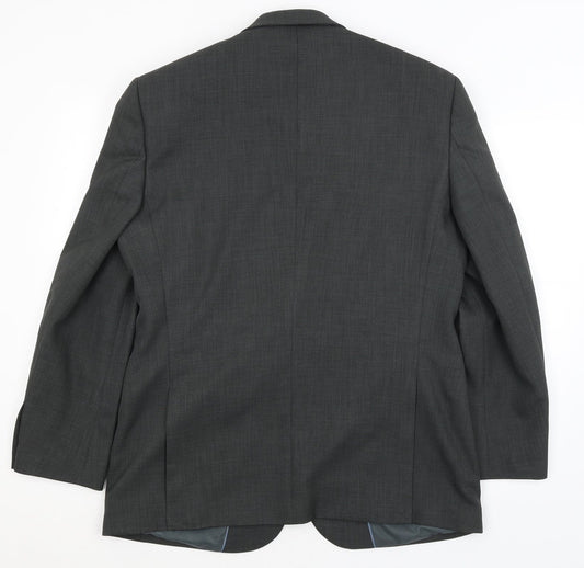Mens UK Size L Greenwoods Regular Grey Suit Jacket