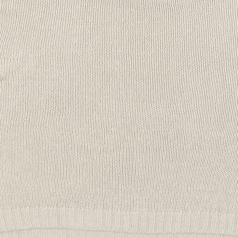 Basic Womens Beige Pullover Jumper Size M