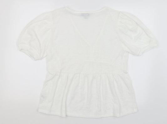 Primark Womens White Basic Blouse Size L