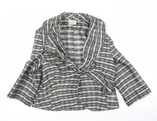 Womens UK Size 12 Minuet Silver Cardigan Jumper