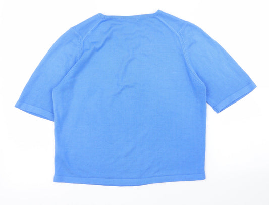 M&S Womens Blue Basic Blouse Size 12