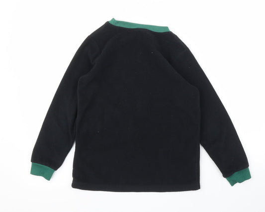 Carters Girls Black Pullover Jumper Size 8 Years - Dinosaur