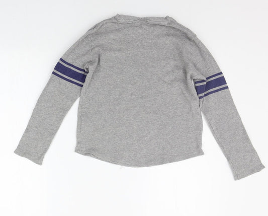 H&M Boys Grey Pullover Jumper Size 7-8 Years