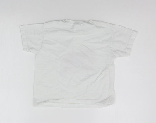Fruit of the Loom Boys White Basic T-Shirt Size 3-4 Years - COW