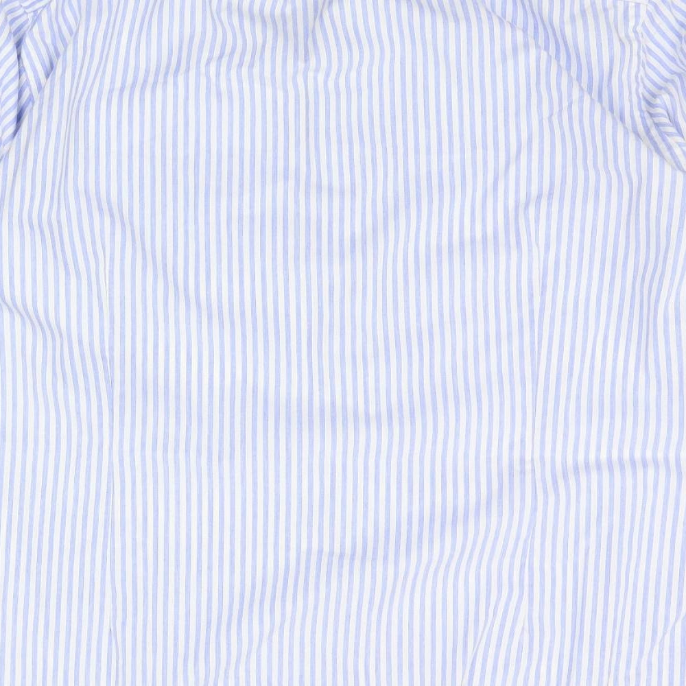Mens UK Size 18 Hammond & Co. Blue Button-Up Long Sleeve Casual Shirt