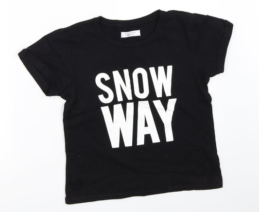New Look Girls Black Basic T-Shirt Size M