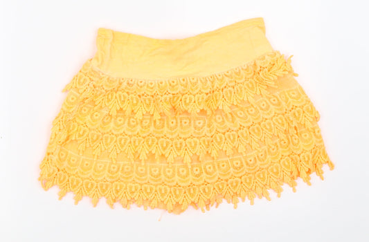 Preworn Womens Orange Hot Pants Shorts Size 24 in