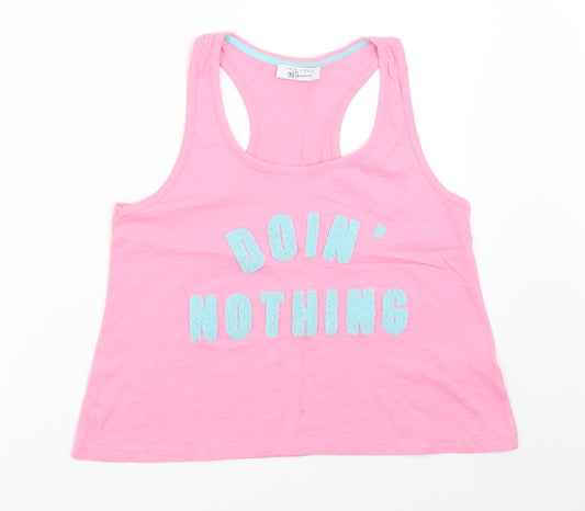 New Look Girls Pink Basic Tank Size M