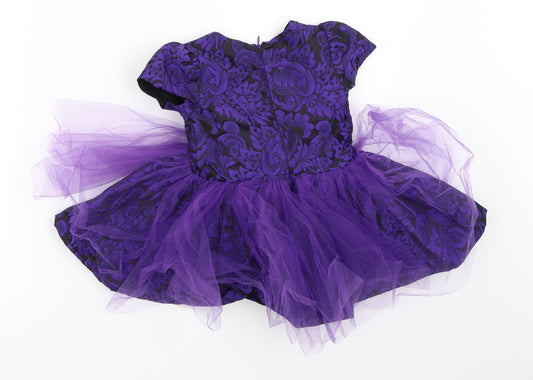 Hata Baloo Girls Purple Tutu Dress Size 12 Months