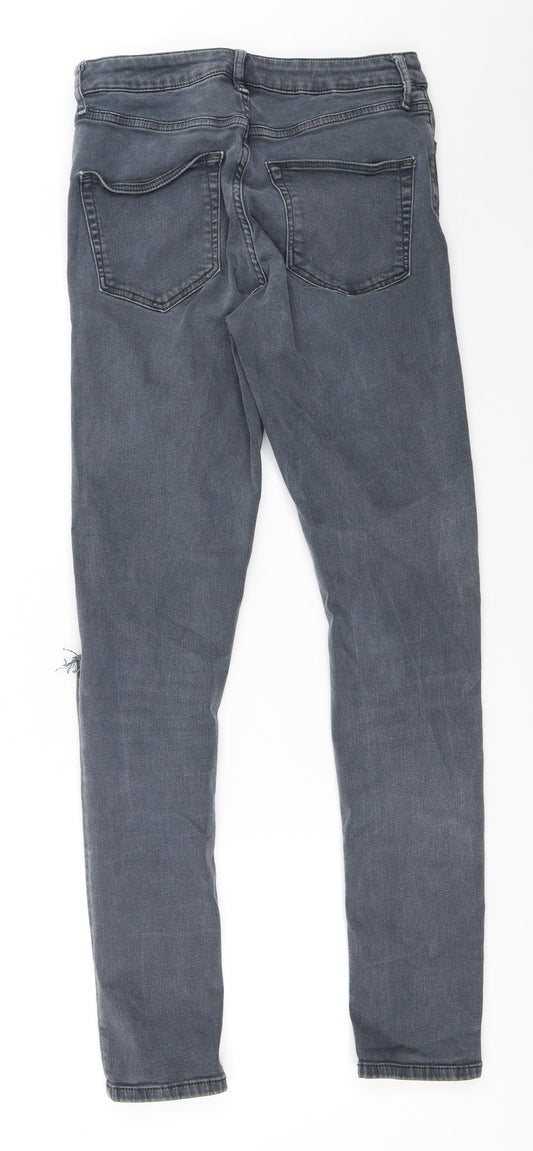 Topshop Womens Grey Skinny Jeans Size 28 in L32 in - jamie jeans