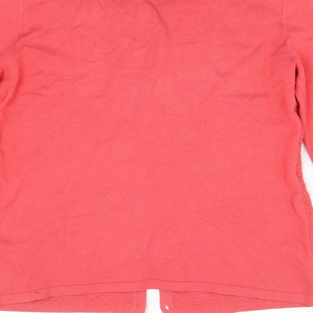 Womens UK Size 10 M&Co Pink Cardigan Jumper