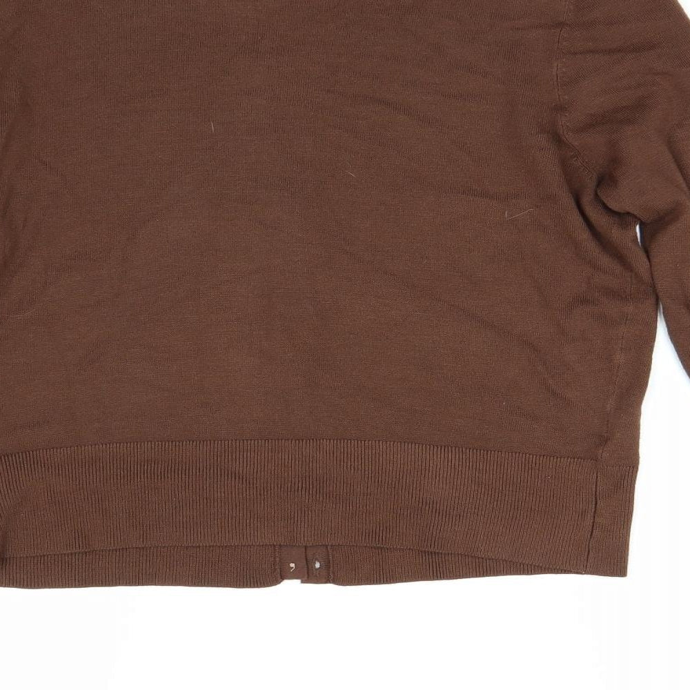 Primark Womens Brown Knit Pullover Jumper Size 14