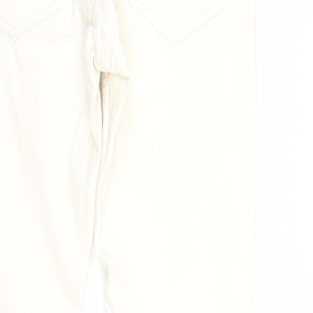 Womens UK Size 12 H&M Regular Fit Skinny Ivory Jeans