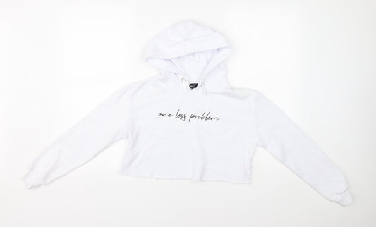 New Look 915 Girls White Pullover Hoodie Size 10-11 Years