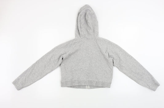 M&Co Girls Grey Full Zip Hoodie Size 11-12 Years