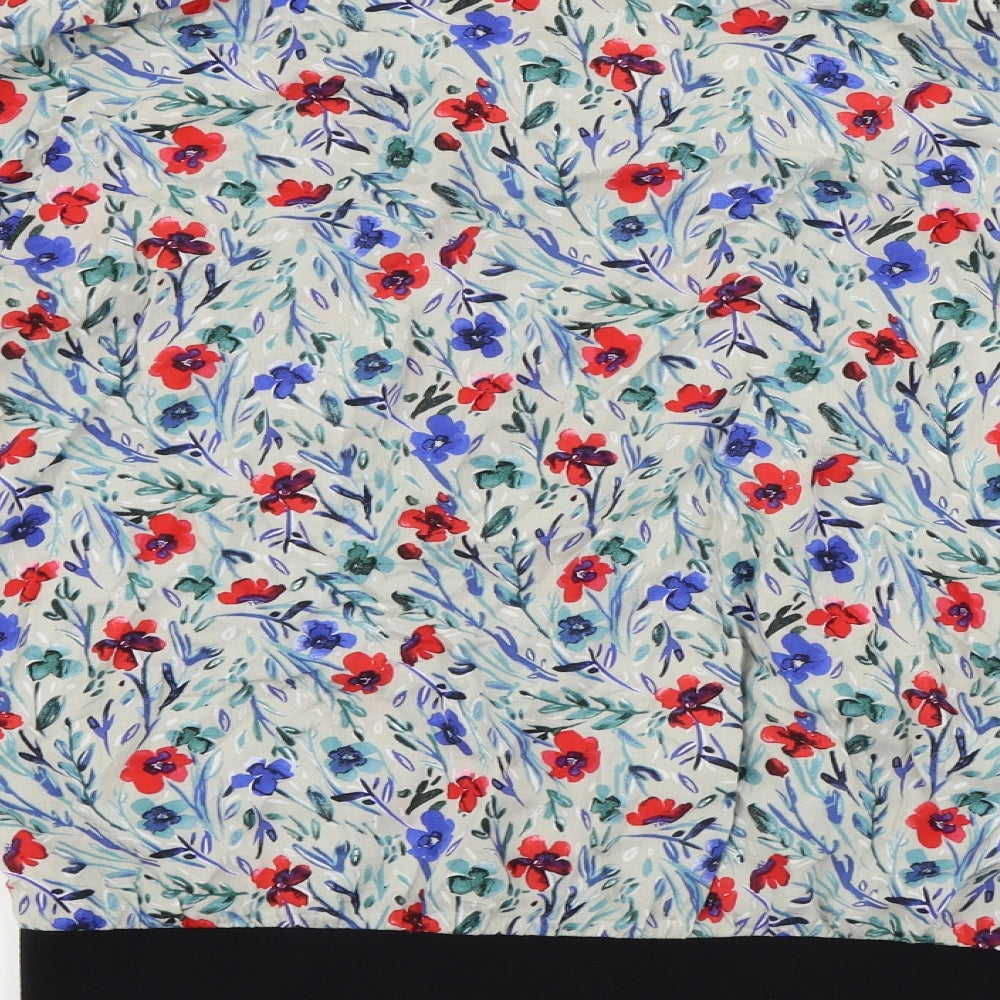 Papaya Womens Grey Floral Jacket Coat Size 12