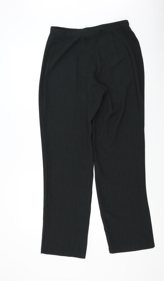 AWARD Womens Black Trousers Size 12 L31.5 in