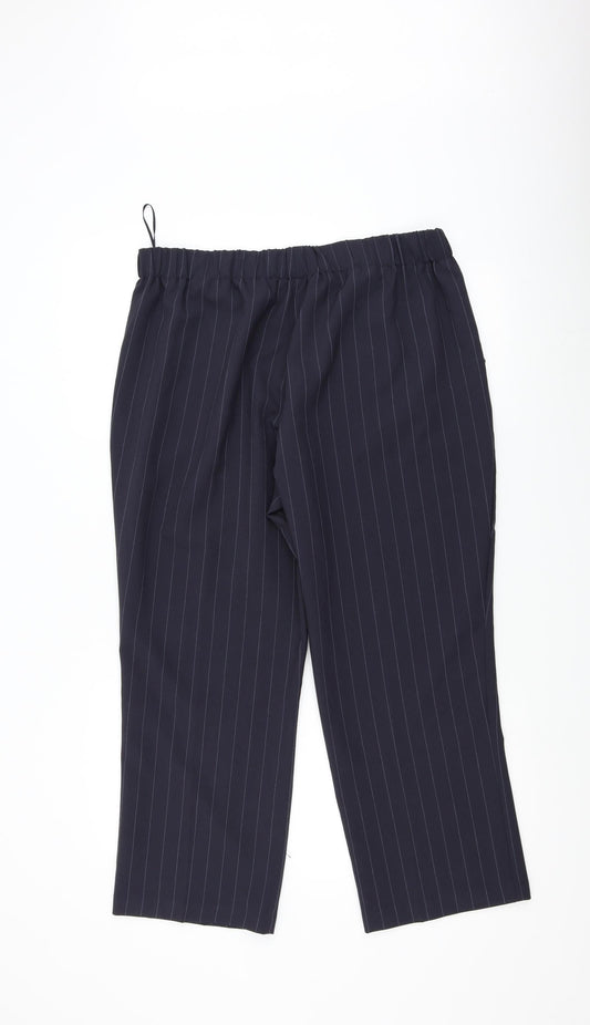 Bonmarché Womens Blue Trousers Size 16 L25.5 in